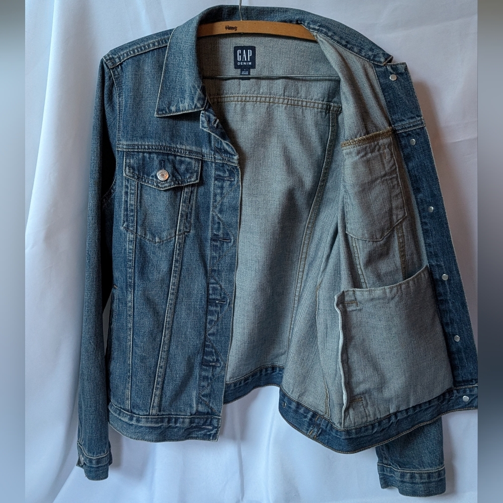 GAP ICON Denim Jean Jacket - Saddle Blue 🧥 - Picture 7 of 13